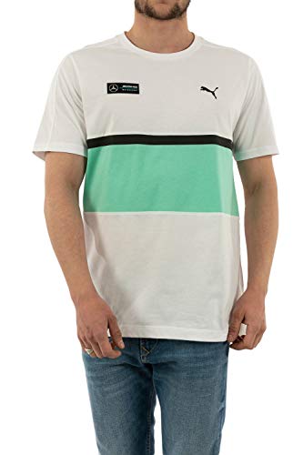 PUMA Męska koszula Mapm T7 Tee biały biały/zielony/czarny. S