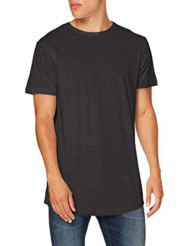 Build Your Brand Build Your Brand Męski Shaped Long Tee T-Shirt antracyt L BY028-00091-0042