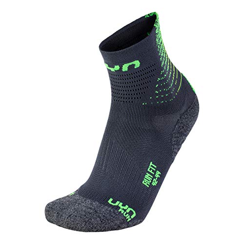 UYN UYN Run FIT skarpety męskie, antracytowe/Green Lime, 35/38 S100137