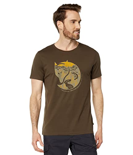 FJALLRAVEN Męski T-shirt Arctic Fox M podkoszulek zielony Ciemna oliwkowa zieleń XXL