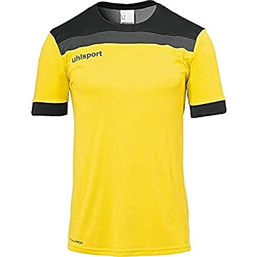 uhlsport Męska otwarta koszulka z krótkim rękawem 23 koszulka piłkarska odzież treningowa, zielona/czarna/biała, 116