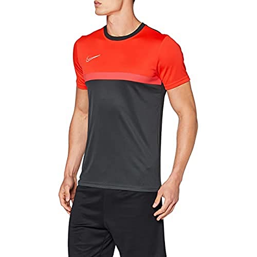 Nike Męski Academy Pro Top SS, antracyt/Bright Crimson/Bright Crimson/(White), 2XL