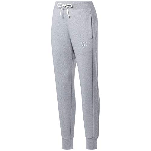 Reebok Spodnie damskie z teksturowanym logo szary Brgrin L