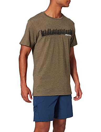 Marmot Męski T-shirt Forest T-shirt męski zielony Olive Heather S 41870