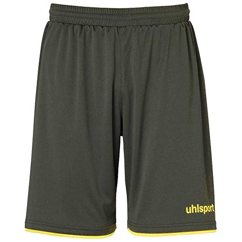 uhlsport uhlsport Szorty dziecięce unisex zielony ciemnooliwkowy/żółty fluorescencyjny 152 100380614