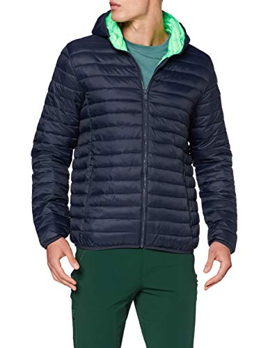 CMP Męska kurtka Giacca Water Repellant Con Cappuccio, czarno-niebieska, 50