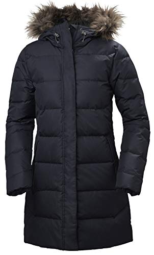 Helly Hansen damska kurtka puchowa, wodoszczelna, parka, kurtka z kapturem, niebieski, m