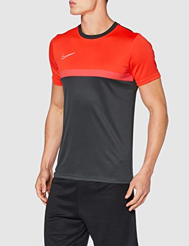 Nike Męski Academy Pro Top SS, antracyt/Bright Crimson/Bright Crimson/(White), XL