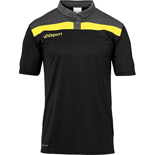 uhlsport Męska OFFENSE 23 POLO SHIRT koszulka piłkarska, odzież treningowa, granatowa/bordowa/fluo żółta, 164