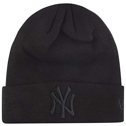 New Era Mlb Essential Cuff Knit New York Yankees czapka męska czarny czarny Rozmiar uniwersalny