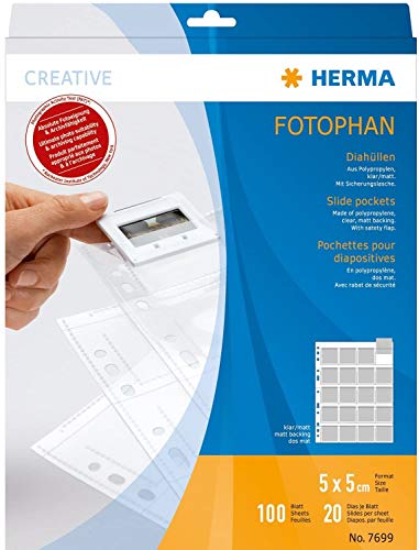 Herma Slide Pockets 5x5 100 sheets clear/matt 7699