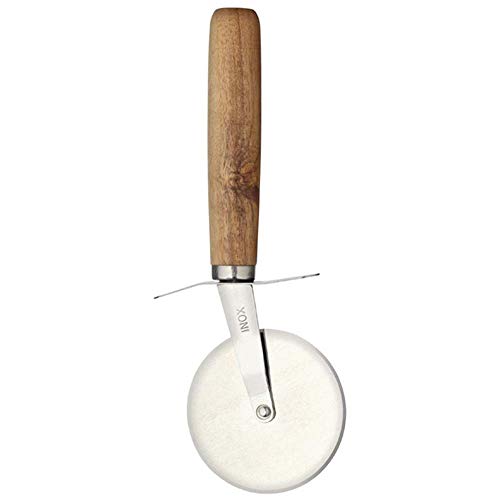 KitchenCraft nóż do pizzy 6,5 cm stal nierdzewna/drewno srebrny/naturalny twm_928725