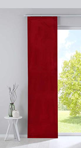 Gardinenbox Milano zaciemniająca zasłona panelowa, nieprzejrzysta zasłona panelowa, 100% poliester, czerwony, wys. x szer. 245 x 60 cm