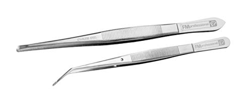 FMprofessional fmprofessional 21632-do serwowania i element dekoracyjny pęsety, 2 jednostek, stal nierdzewna, srebrna, 50 x 50 x 20 cm 21632