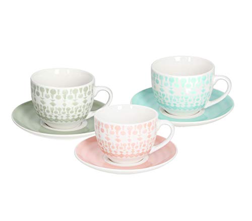 Tognana Tognana Gipsy Soft komplet filiżanek 6 kolor różowy, zielony, niebieski materiał porcelana
