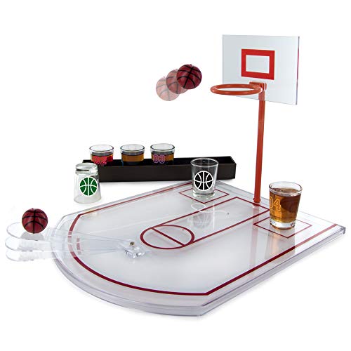 Mister Gadget mg3039 szklanki do gry Basket PP/szkło białe 36,90 x 24 x 22,50 cm MG3039