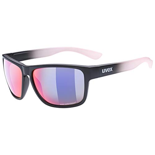 uvex lgl 36 CV, okulary przeciwsłoneczne unisex-dorosły, black mat rose/mirror plasma, one size