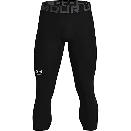 Under Armour Męskie legginsy UA HG Armour 3/4, wygodne i wytrzymałe legginsy sportowe 3/4 dla mężczyzn, lekkie i elastyczne spodnie treningowe z dopasowaniem kompresyjnym