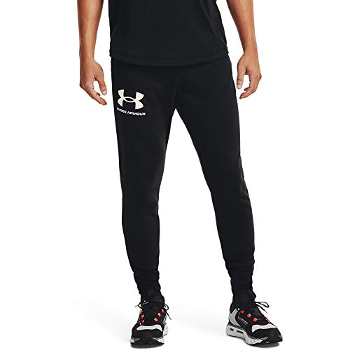 Under Armour Under Armour Męskie spodnie Rival Terry czarny Black / / Onyx White (001) S 1361642-001-Small