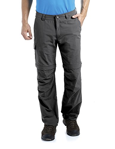 Maier Sports MAIER SPORTS Męskie spodnie z odpinanymi nogawkami Trave ze 100% PA w 12 rozmiarach, spodnie funkcyjne/spodnie outdoorowe/spodnie trekkingowe, odpinane i szybkoschnące, brązowe (czarne), rozmiar 52 133005