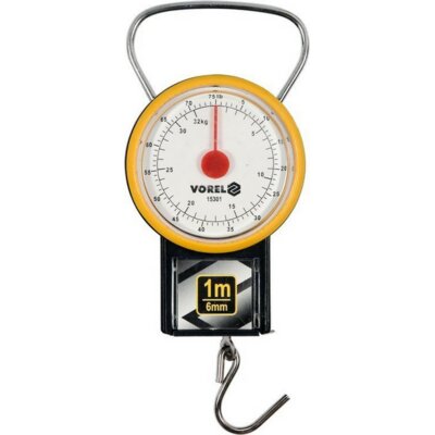 Waga Sprężynowa Hakowa Bagażowa Do 32KG z Miarą 1m