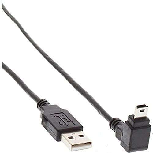 InLine Kabel USB miniUSB kątowy 1m Czarny 34210