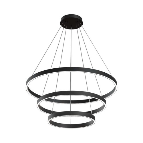 Maytoni Rim LED lampa wisząca 3-punktowa czarna MOD058PL-L100B4K