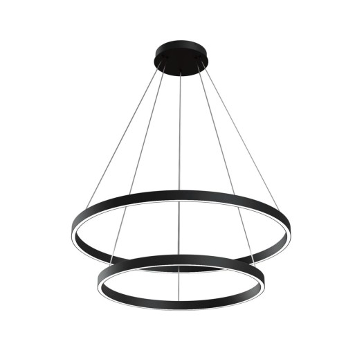 Maytoni Rim LED lampa wisząca 2-punktowa czarna MOD058PL-L74B4K