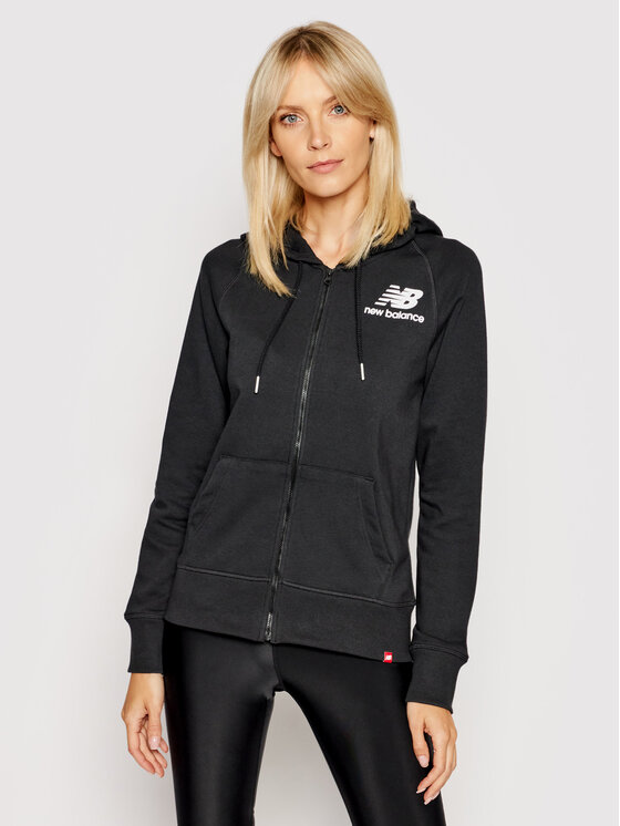 New Balance Bluza Essentials WJ03530 Czarny Relaxed Fit