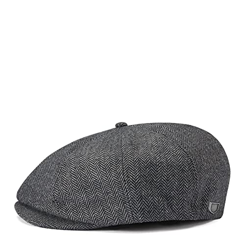 BRIXTON męska czapka z daszkiem szary grey/black herringbone X-L