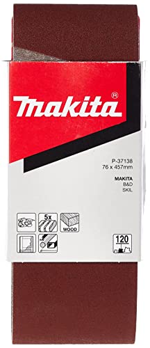 Makita Płócienna taśma ścierna 457 x 76 mm ziarn. 120, 5 szt. P-37138