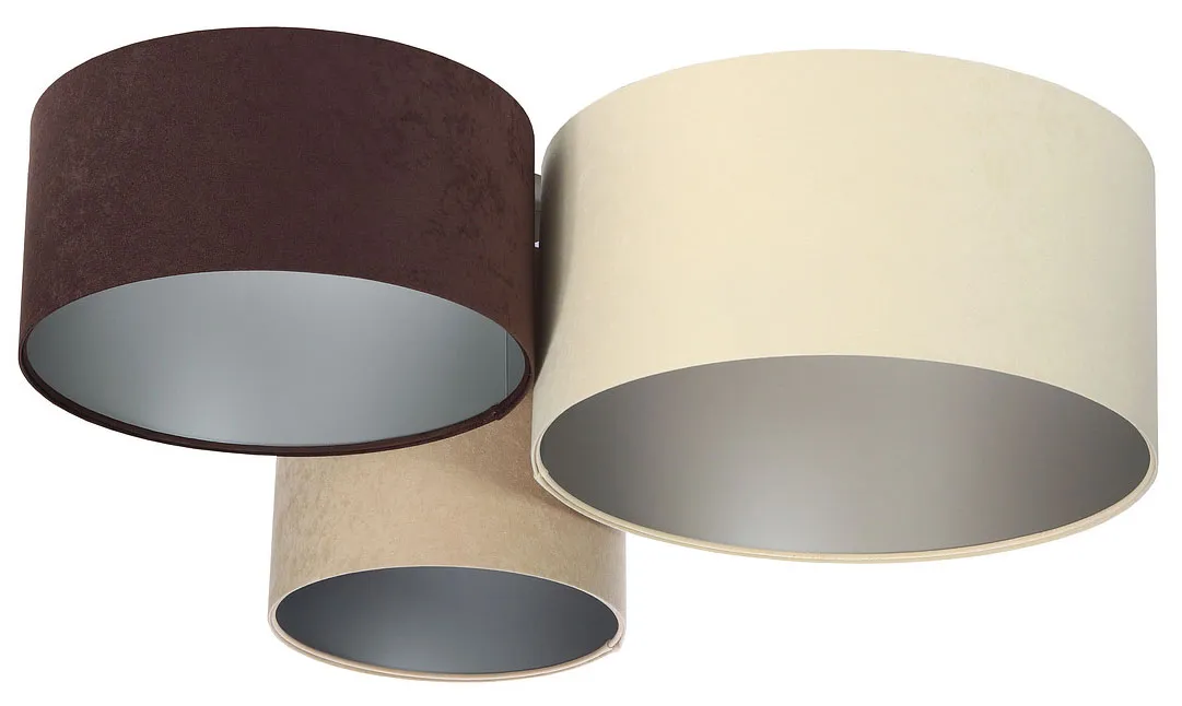 Minimalistyczna plafoniada ze srebrnym wnętrzem abażura F8-G43