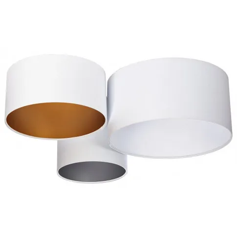 Potrójny welurowy plafon z abażurami W3-C95