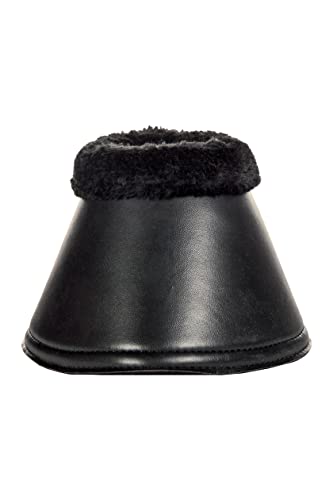 HKM 7542 dzwonki kopytowe Isa - imitacja skóry, dzwonki, efekt brokatu, kolor czarny, M