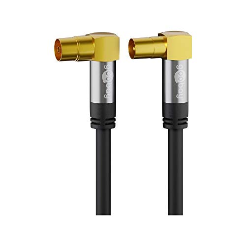 Goobay TV antenna cable 135dB 90 ° black 10m 4x shielded (70475)