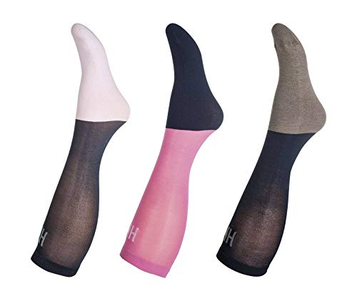 HKM Skarpety jeździeckie 578039170058 różowe/granatowe/szare 35/37