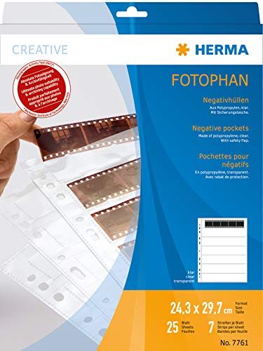 Herma Negativhüllen transparent für 7 x 5 Streifen 25 St. 7761