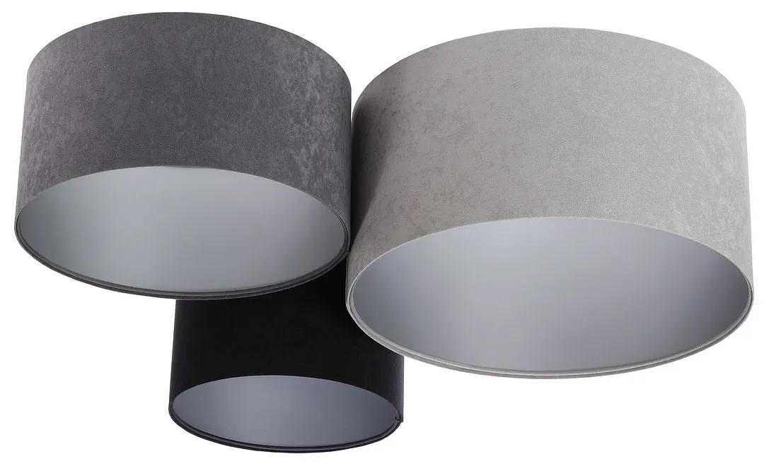 Trójkolorowy plafon ze srebrnym wnętrzem abażura G8-N15