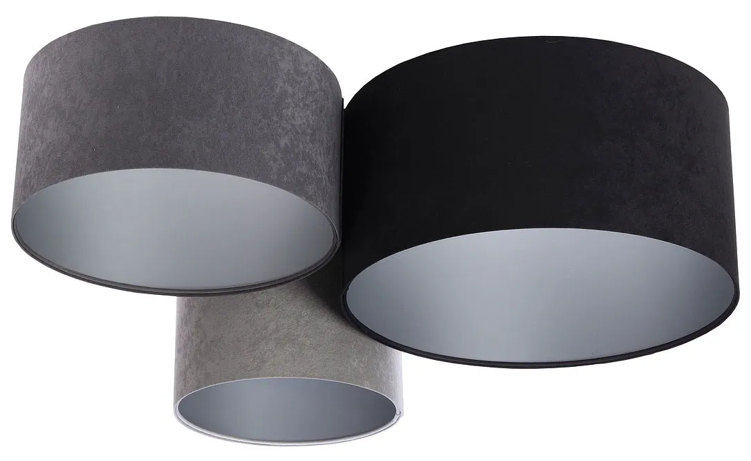 Trójkolorowa plafoniada ze srebrnym wnętrzem abażura D0-S21