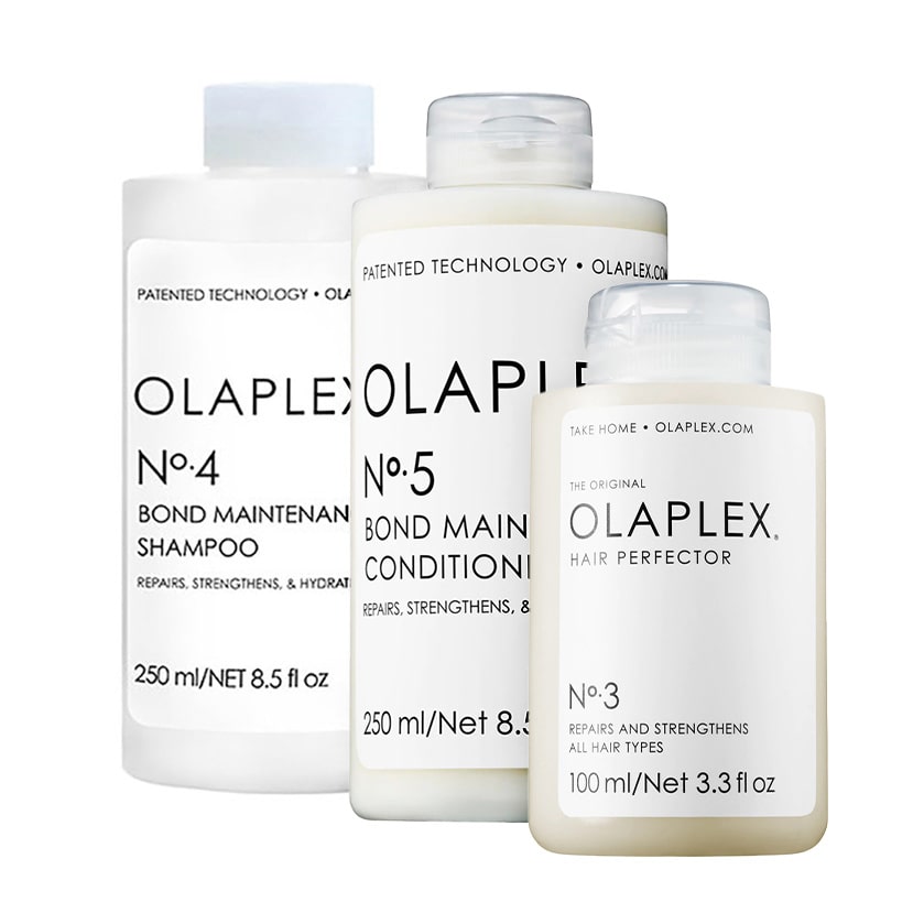 Olaplex, zestaw odbudowujący do włosów zniszczonych, No.3-5, szampon + odżywka + kuracja