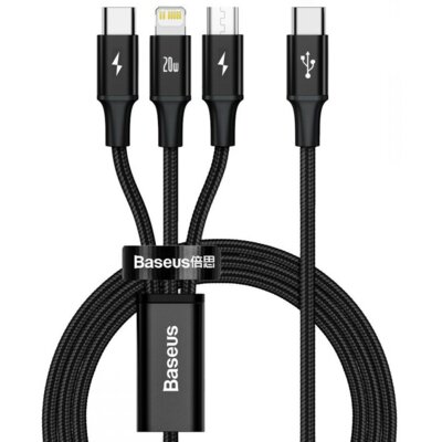 Baseus Kabel 3W1 Micro-usb Lightning Type-c 20W