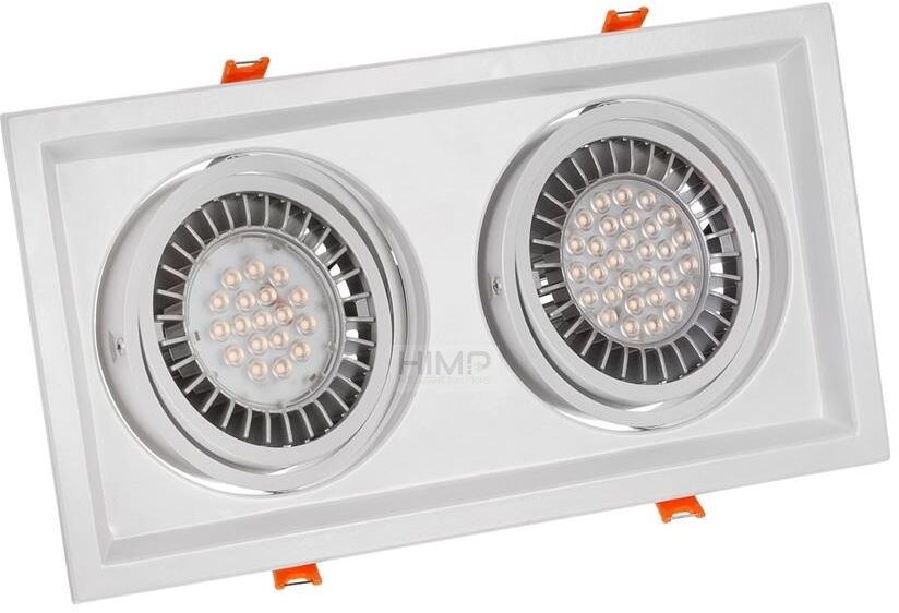 Oprawa Sufitowa Podtynkowa MDD MAXI DUE GU10 X 2 AR111 250V IP20 Biała SpectrumLED SLIP002008
