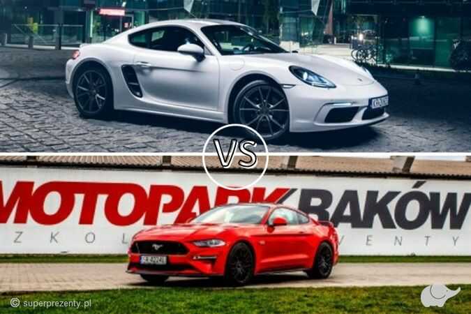 Moto park kraków Porsche 718 Cayman vs Ford Mustang Gt po torze w Krakowie