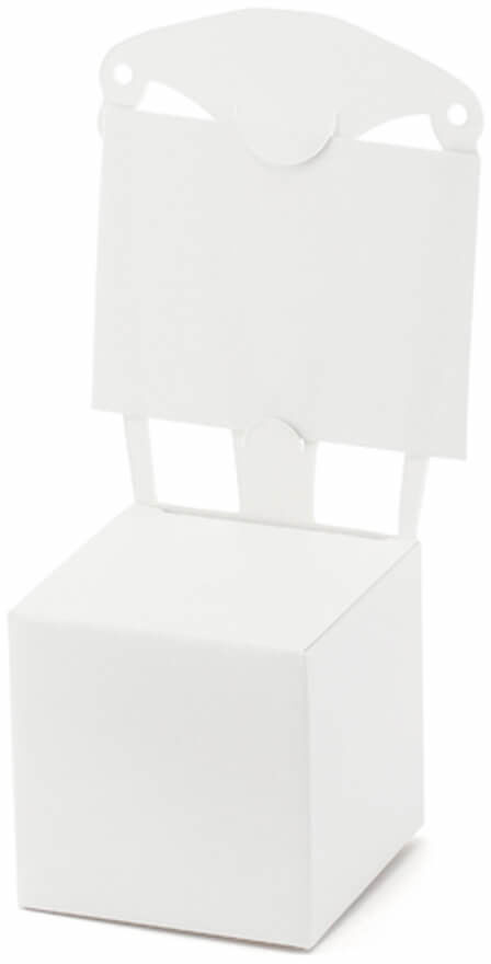 Pudełeczka dla gości krzesełka białe - 10 szt.
