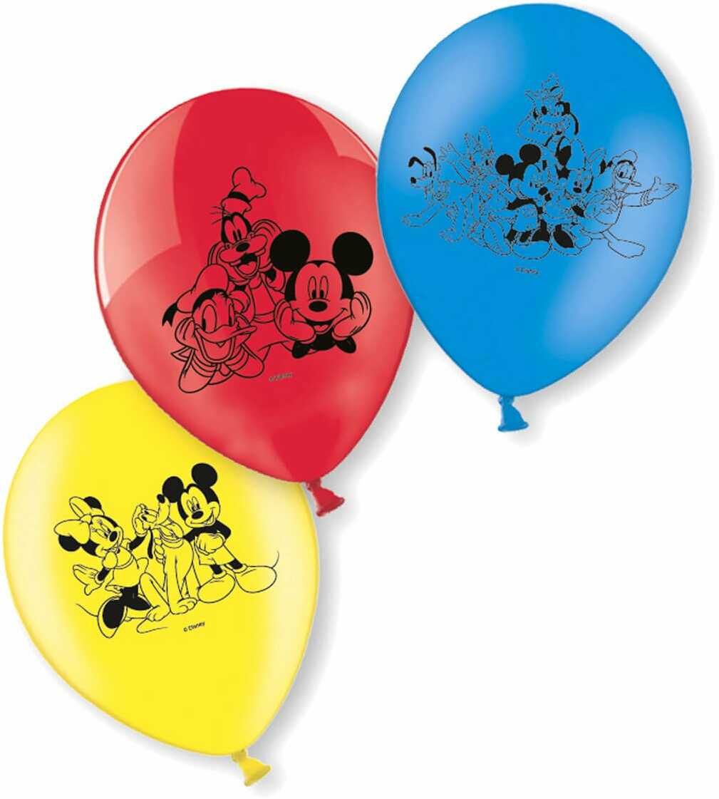 Balony urodzinowe Myszka Mickey - 23 cm - 6 szt