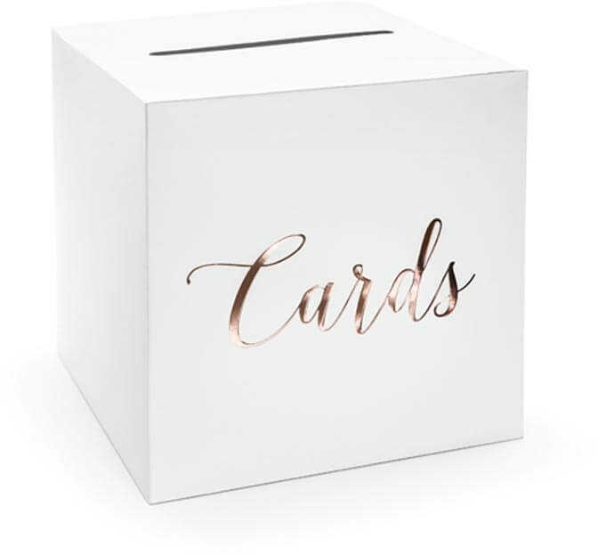 Pudełko na koperty z życzeniami, prezentami z napisem Cards - 1 szt.