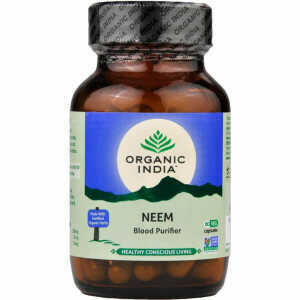 Neem Organic India 60 kapsułek VEGE naturalny antybiotyk