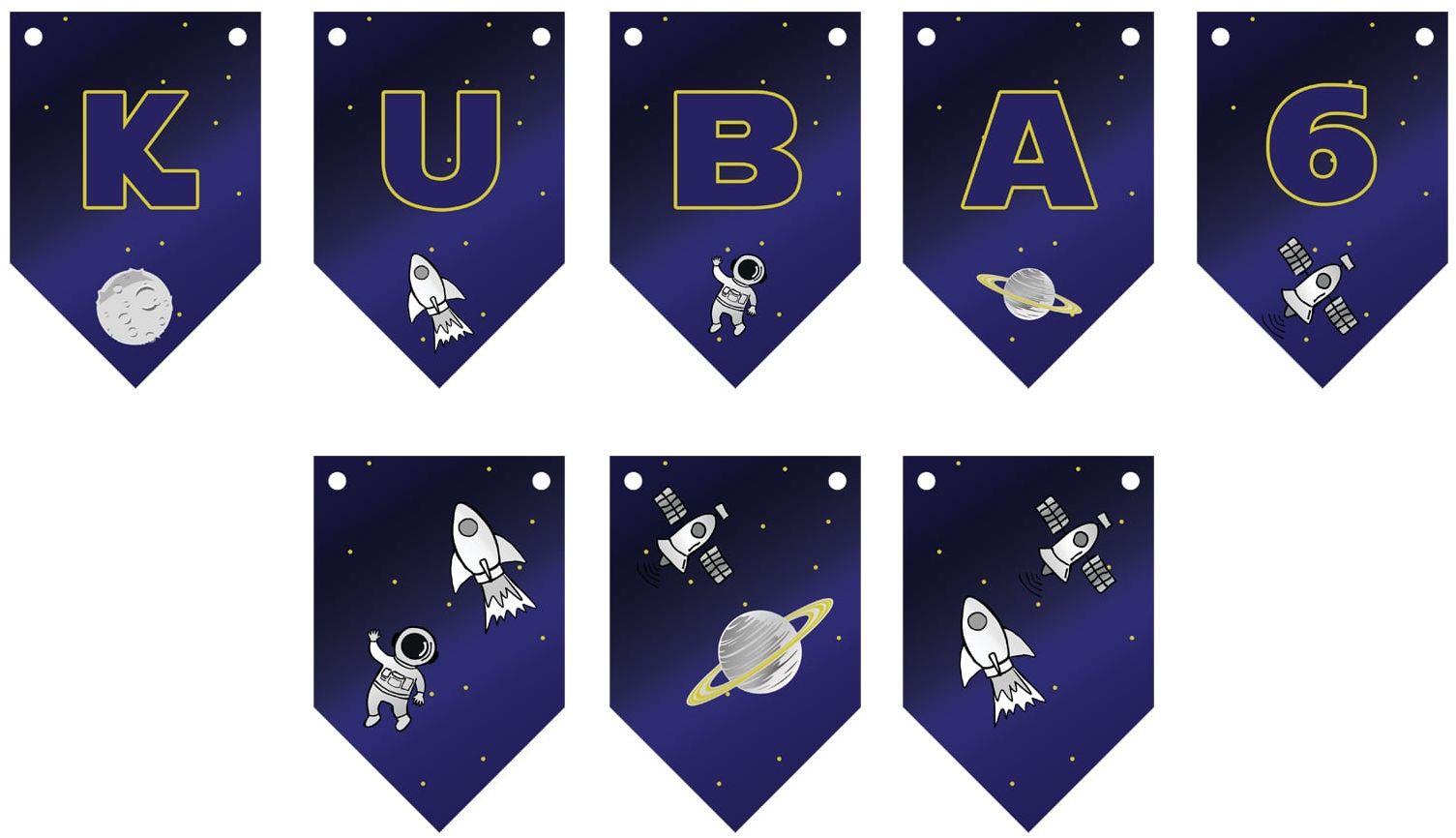 Baner flagi personalizowany Kosmos - 300 cm