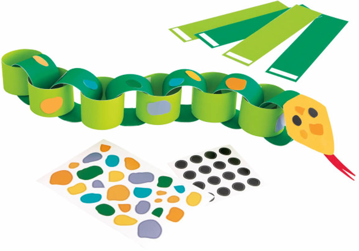 Zestaw do tworzenia łańcuchów papierowych dla 4 osób - Wąż DIY
