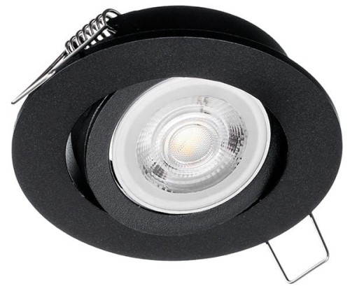 Eko-Light Oczko sufitowe okrągłe ruchome IP44 Black EKZ343